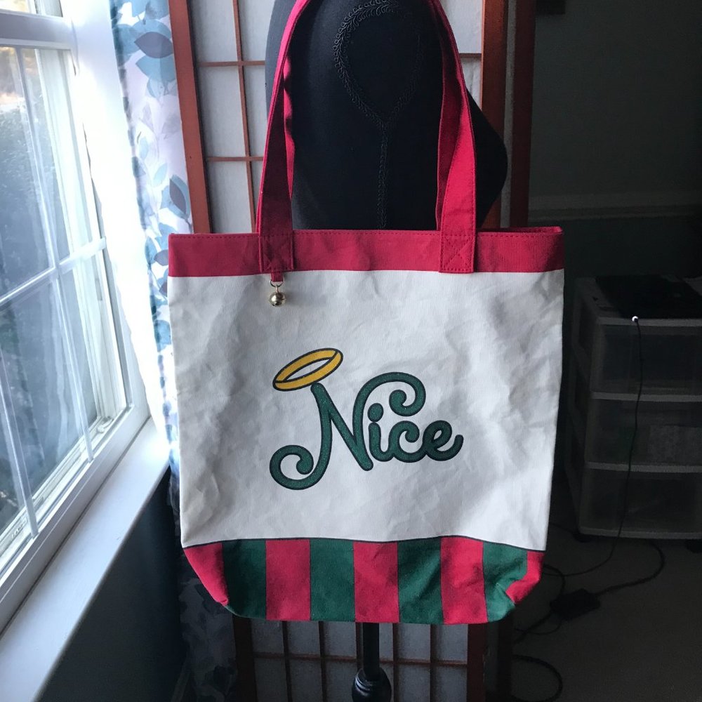 Naughty-or-Nice Tote Bag Charming Charlie NWOT